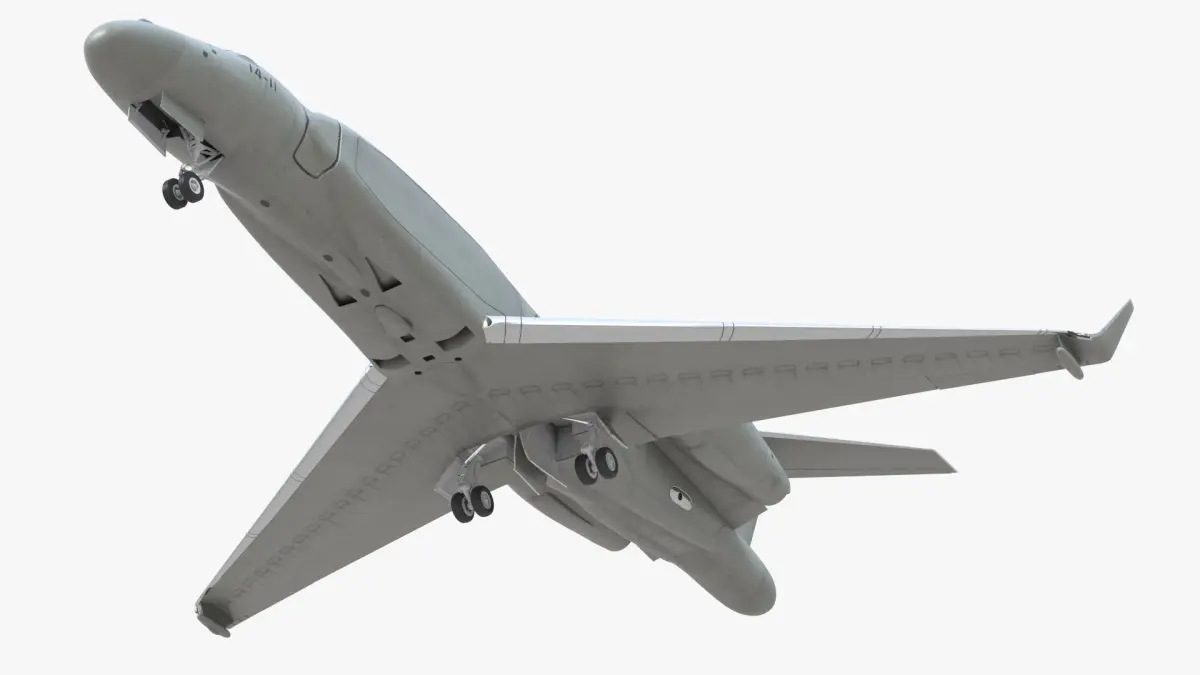 Airborne Early Warning Aircraft Simplified 3D model