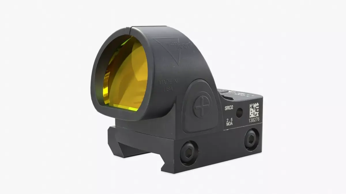 Trijicon SRO red dot sight Low-poly 3D model