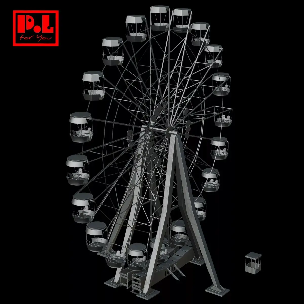 Ferris wheel 3D model 15