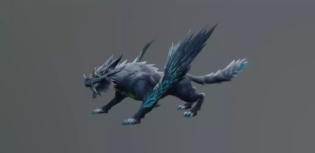 Wolf Wings Fantasy Monster Low Poly Low-poly 3D model