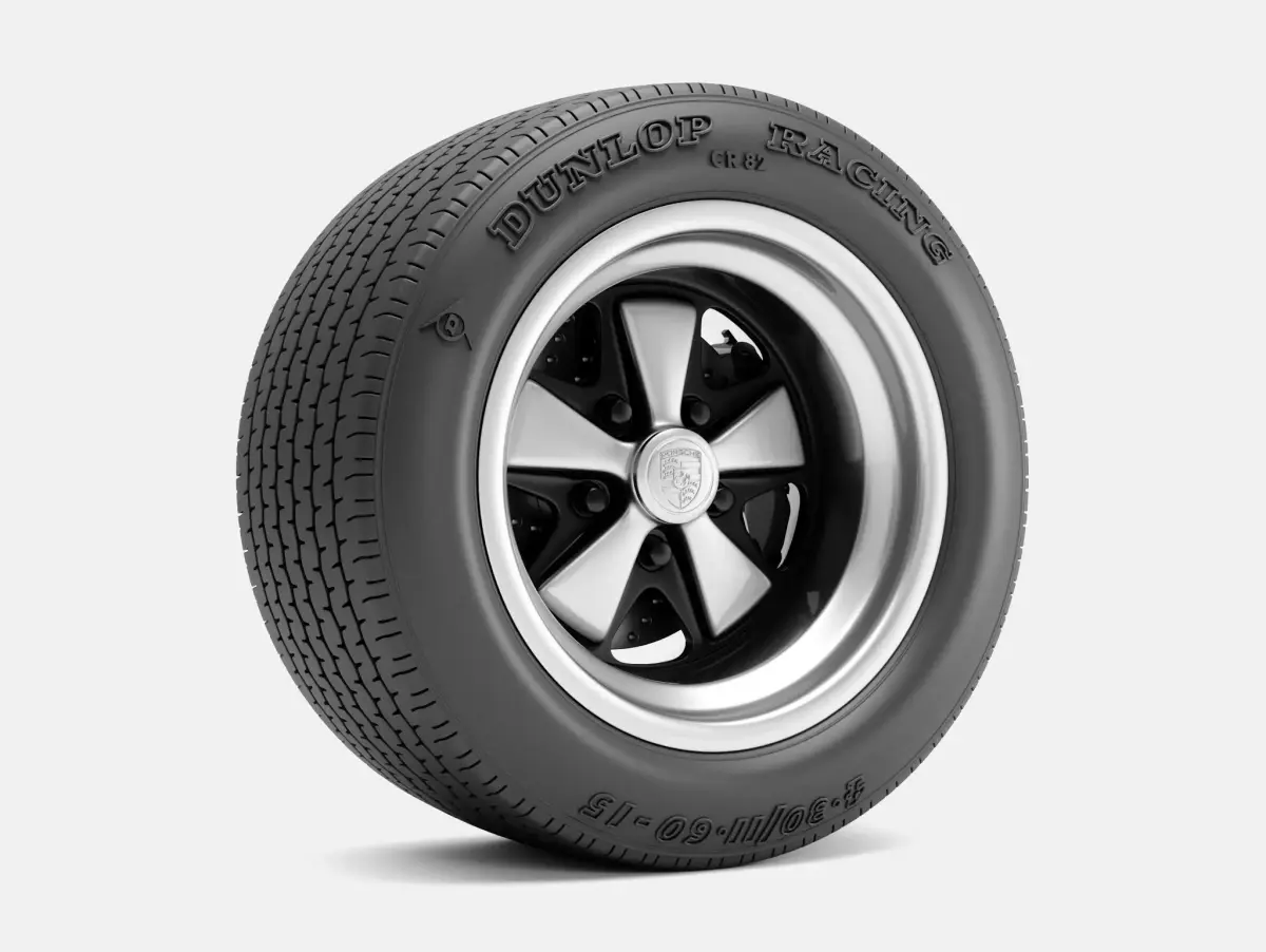 15x10 Fuchs Wheel Dunlop CR82 430-1160 Tire 3D print model