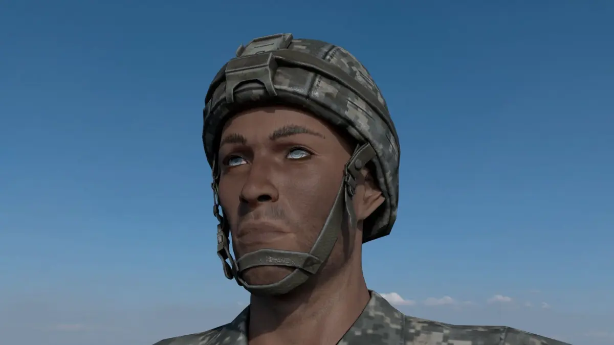 soldier man Low-poly 3D model