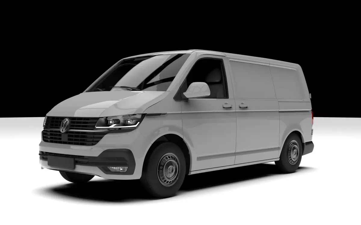 Volkswagen Transporter T6 Realistic with Customizable Components 3D model