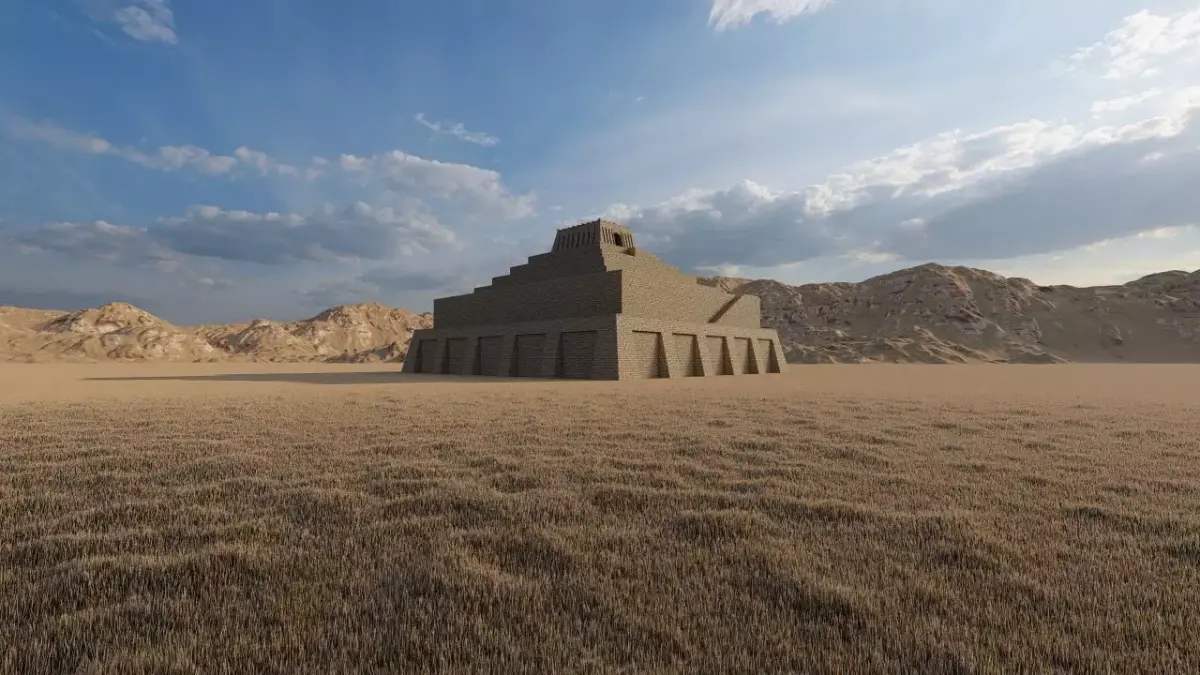 Zigurat ancient pyramid-Ziggurat Temple 3D model 2