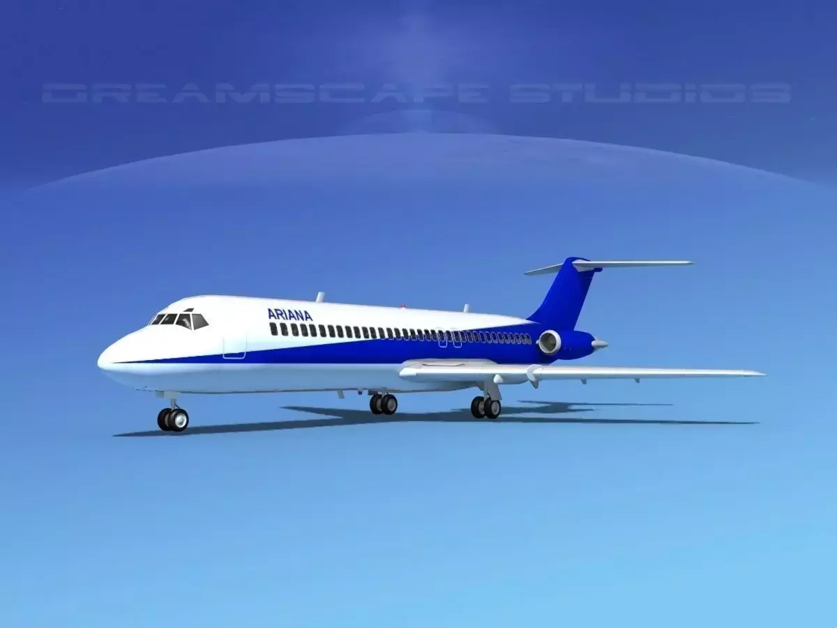 Douglas DC-9-30 Ariana Afghan Airlines 3D model