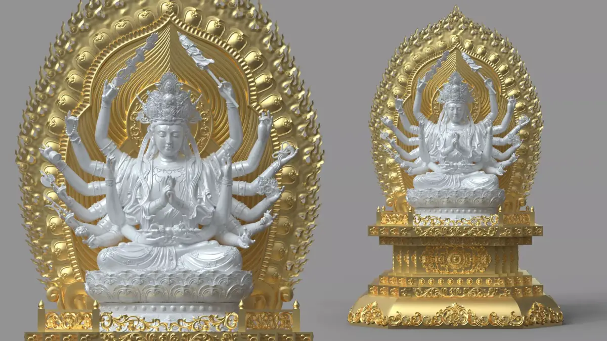 Bodhisattva Thousand-armed 3D model