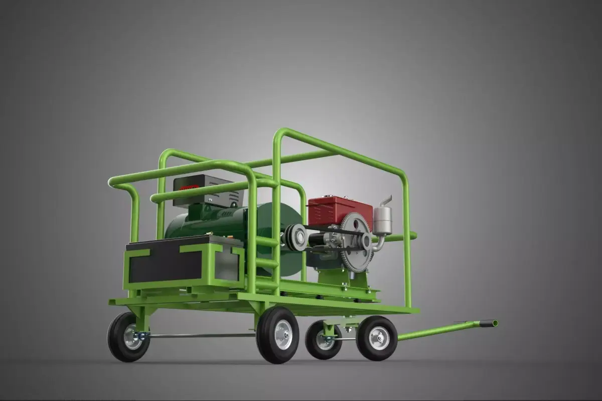 PORTABLE WELDER WELDING POWER DIESEL ENGINE GENERATOR GENSET KVA 3D model