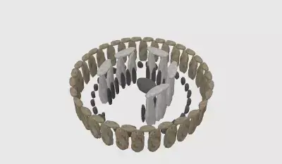 Stonehenge in shape of circle Free low-poly 3D model