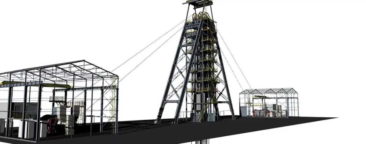 Complete underground mine installation 3D model