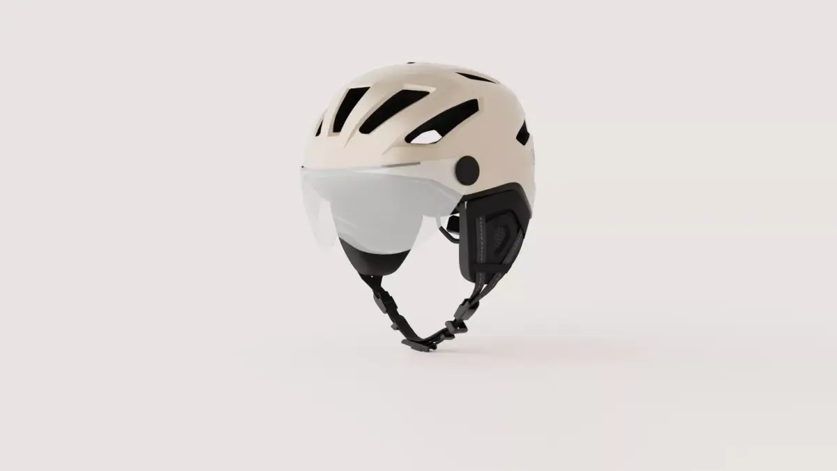 Pedelec Bicycle Helmet - Champagne Low-poly 3D model