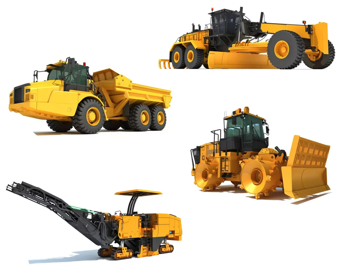 Road Construction Equipment 3D Model Pack