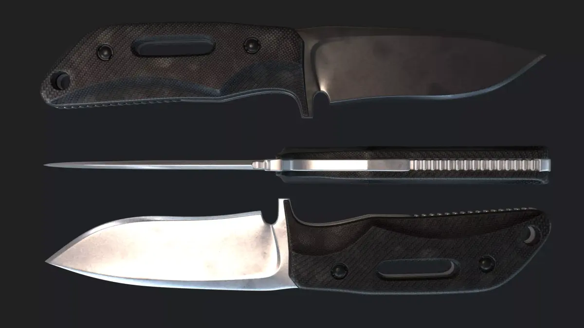 Tactical combat knife subdivision ready  3D model