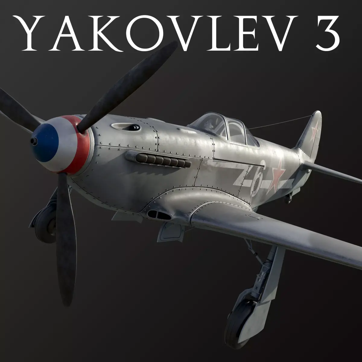 Russian Soviet fighter aircraft Yakovlev Yak 3 3D model