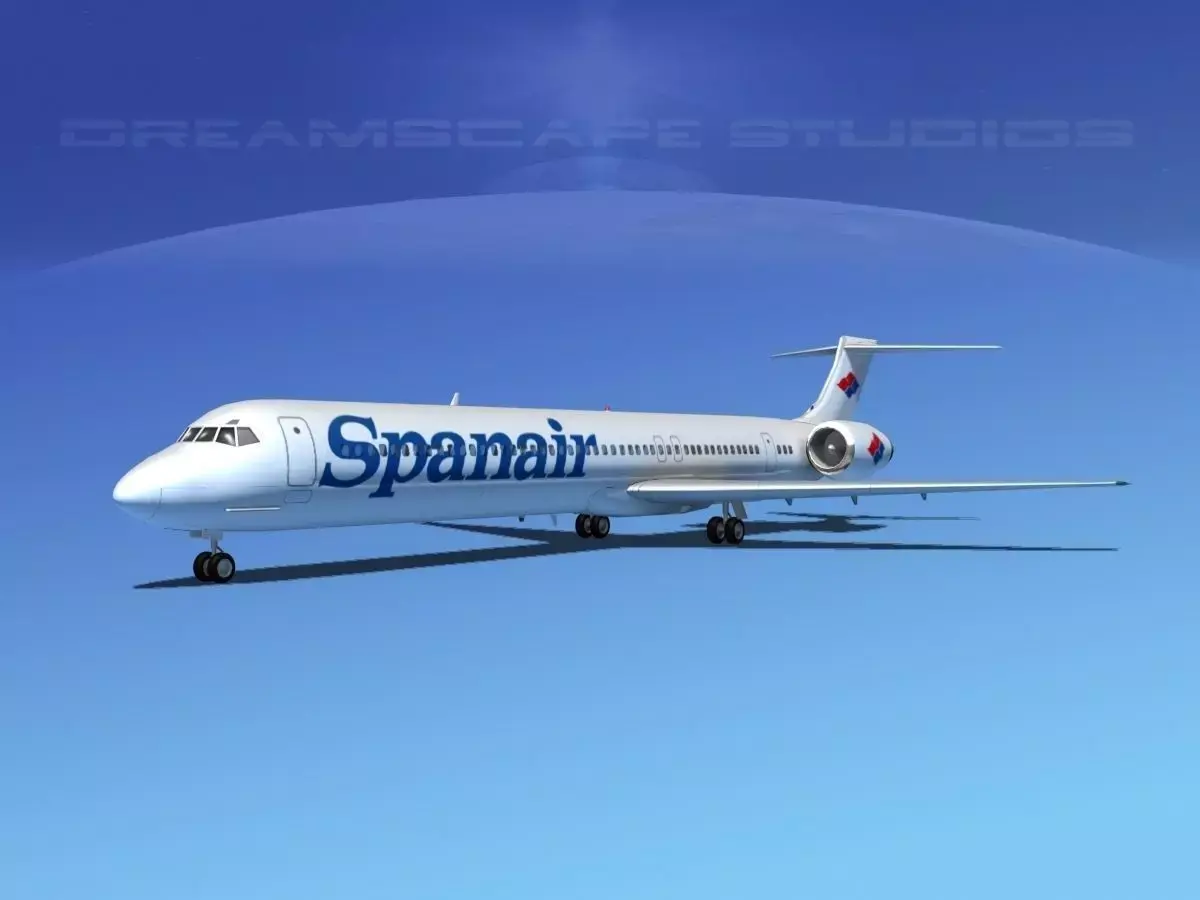 McDonnell Douglas MD80 Spanair 3D model