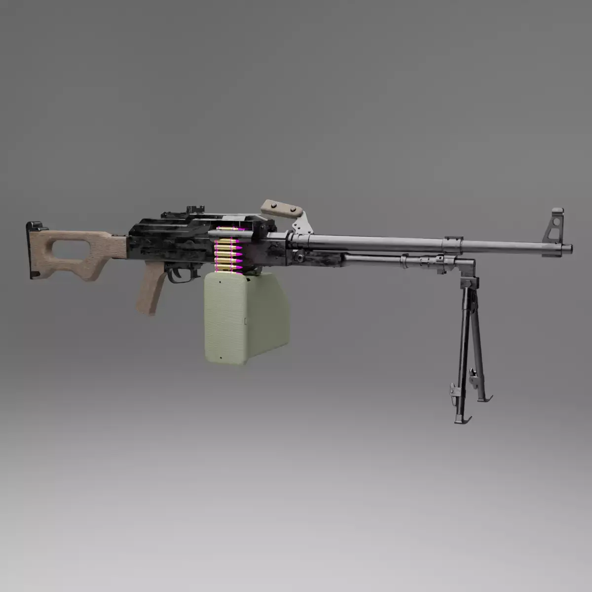 PKM LMG Low-poly 3D model
