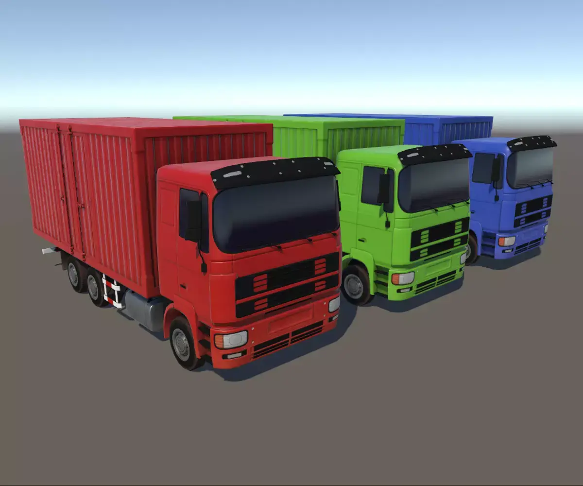 Transport Truck Low-poly 3D model
