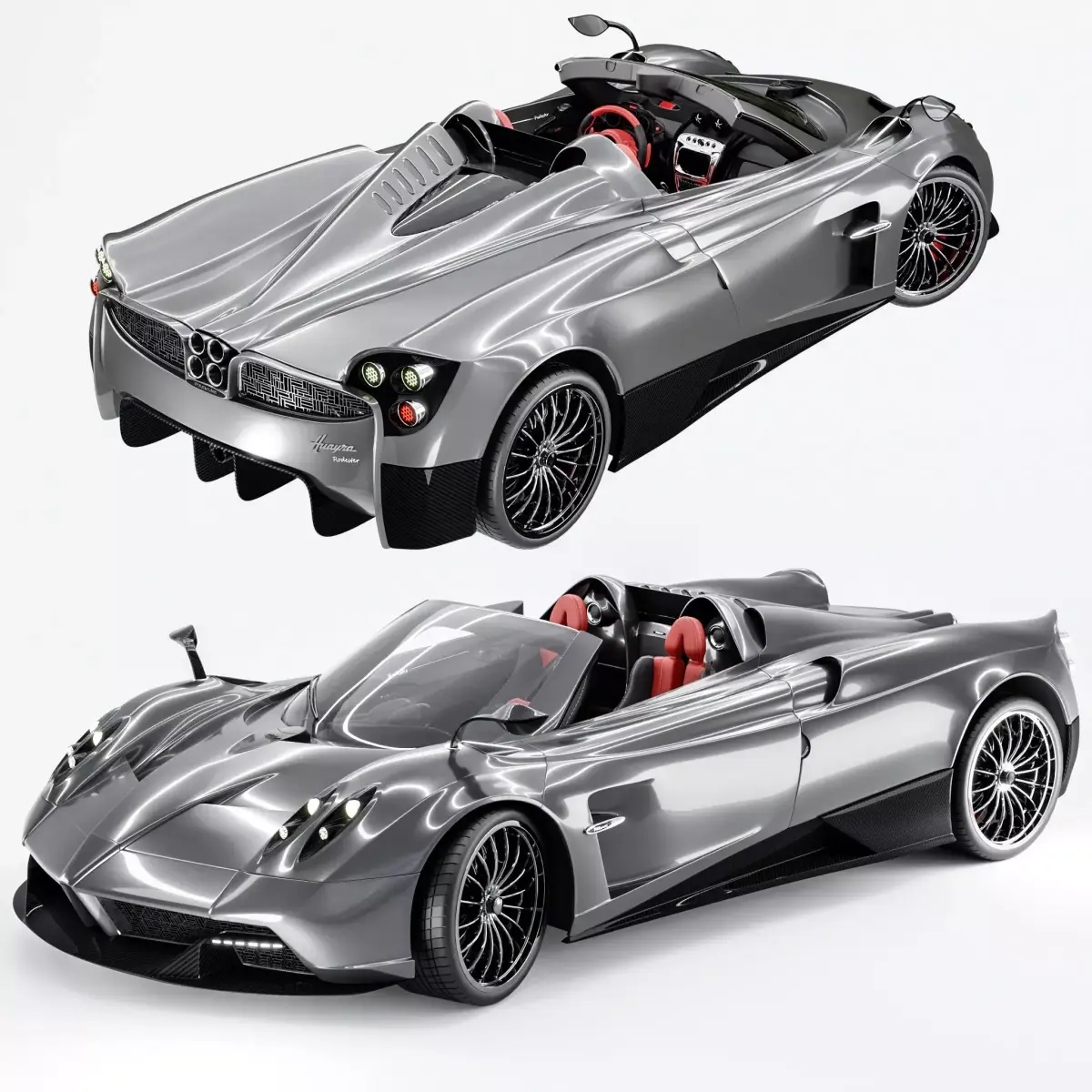 Rigged Pagani Car Free 3D model