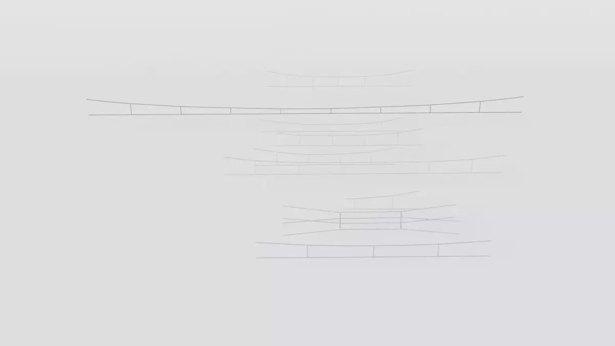 Catenary wire set Low-poly 3D model