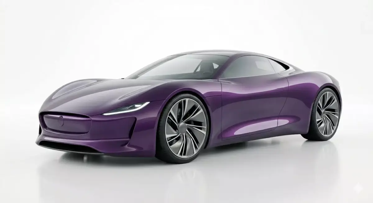 Futuristic Purple Electric Supercar 3D model