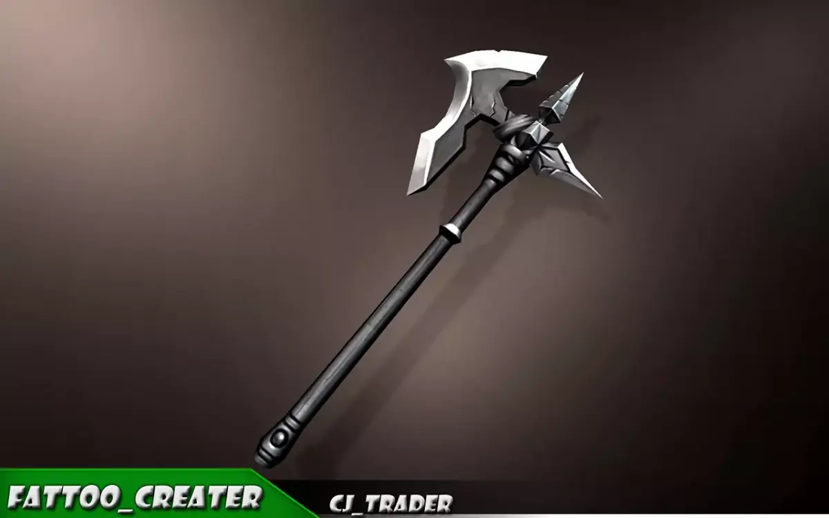 Fantasy Magic Spell Axe Low-Poly 3D Model Low-poly 3D model