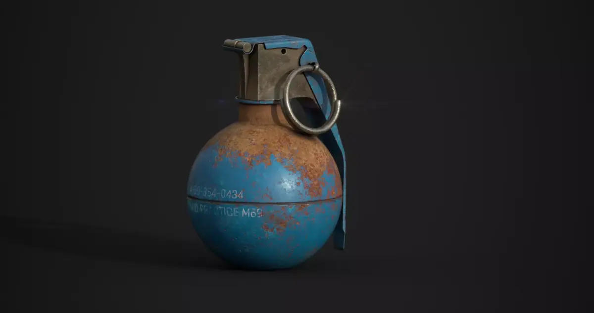M67 Grenade Low-poly 3D model 6