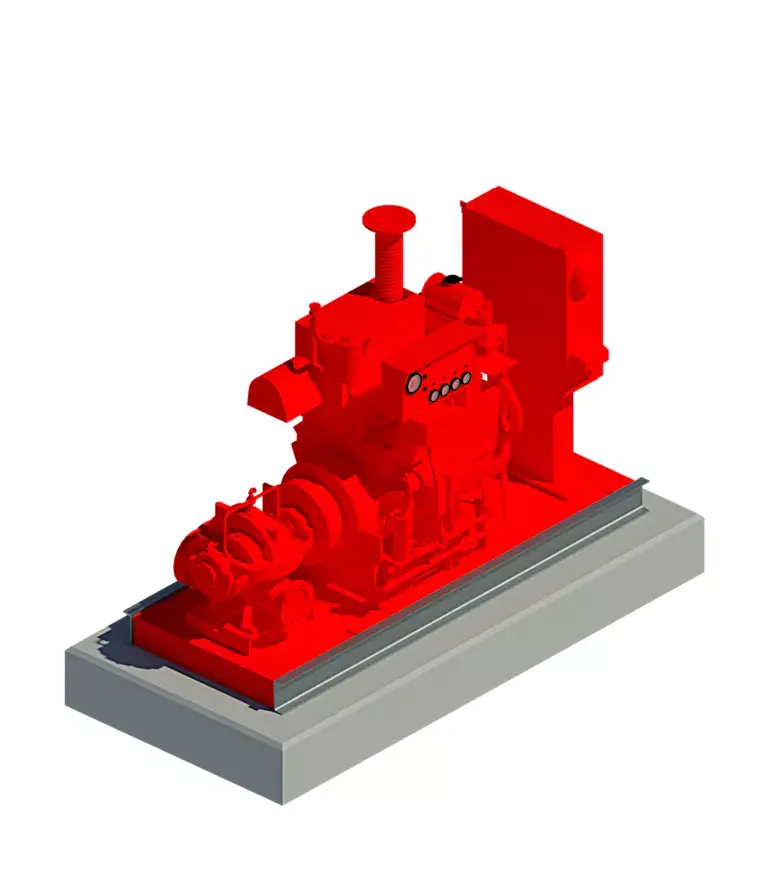 Fire Pump - Mechanical Equipment 3D model