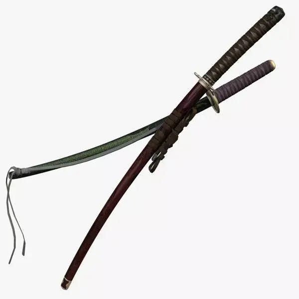 Katanas sheathed 3D model