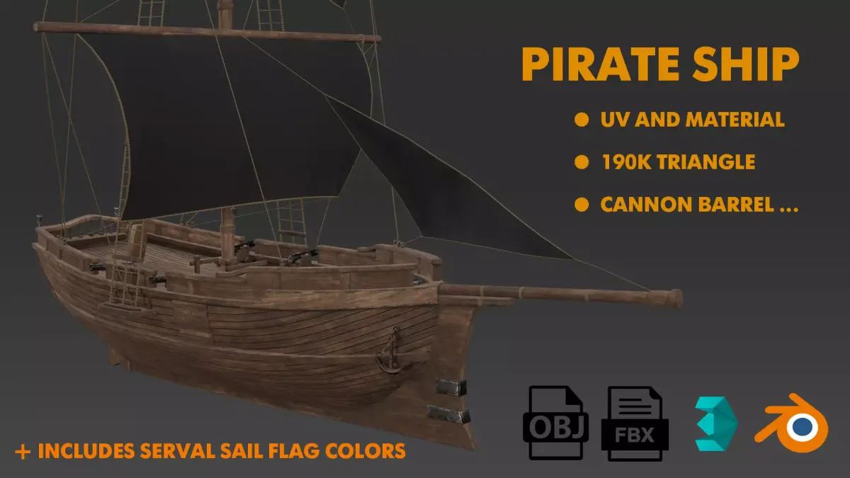 Pirate Ship 3D model
