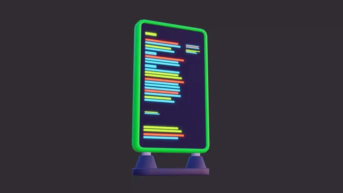 Low Poly Digital Billboard 3D model buy
