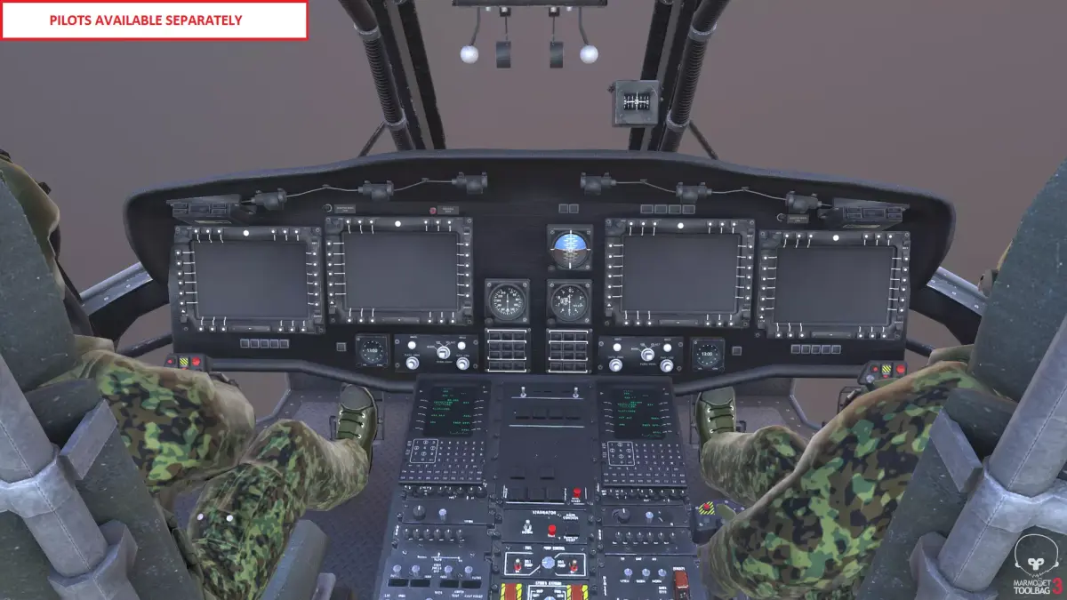 UH-60 Blackhawk Helicopter Cockpit Low-poly 3D model