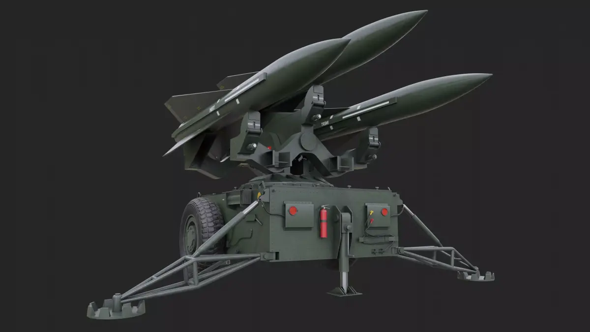 Mim 23 HAWK - Air Defense Missile Low-poly 3D model