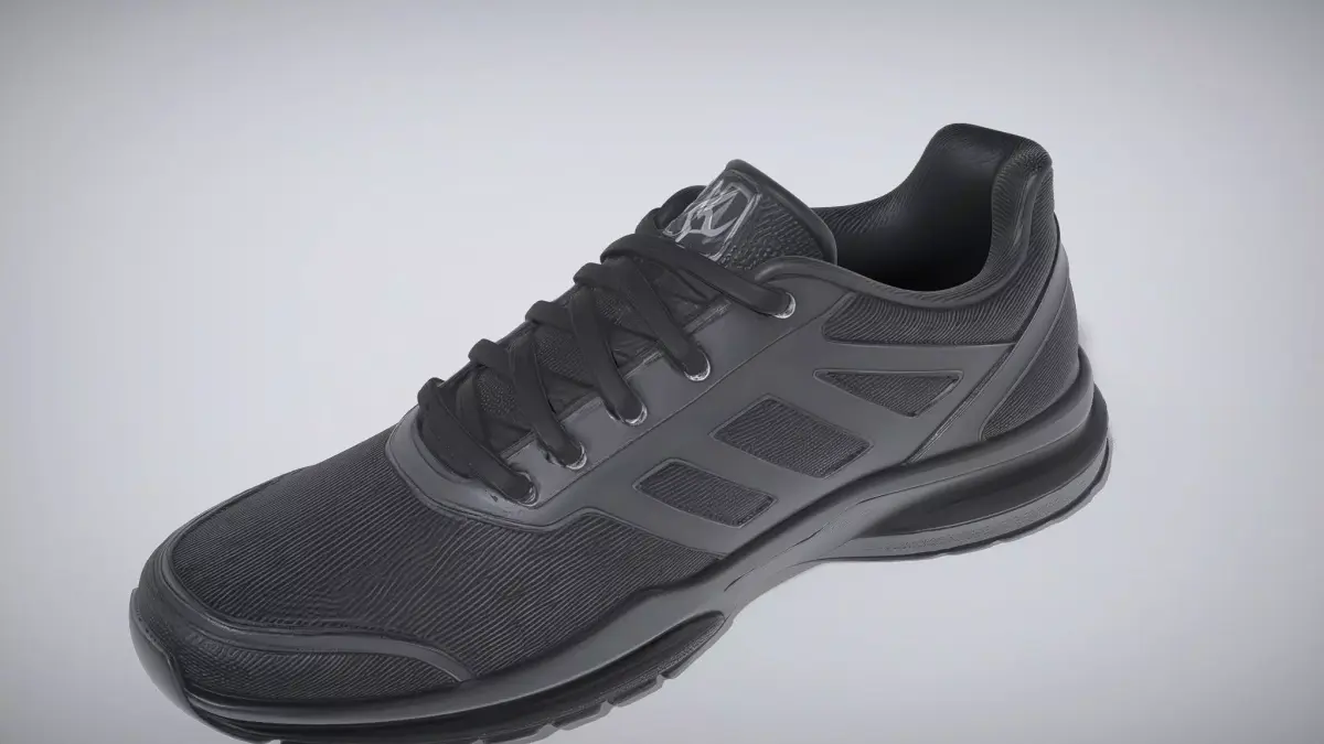 Modern Cross Training Shoe Low-poly 3D model