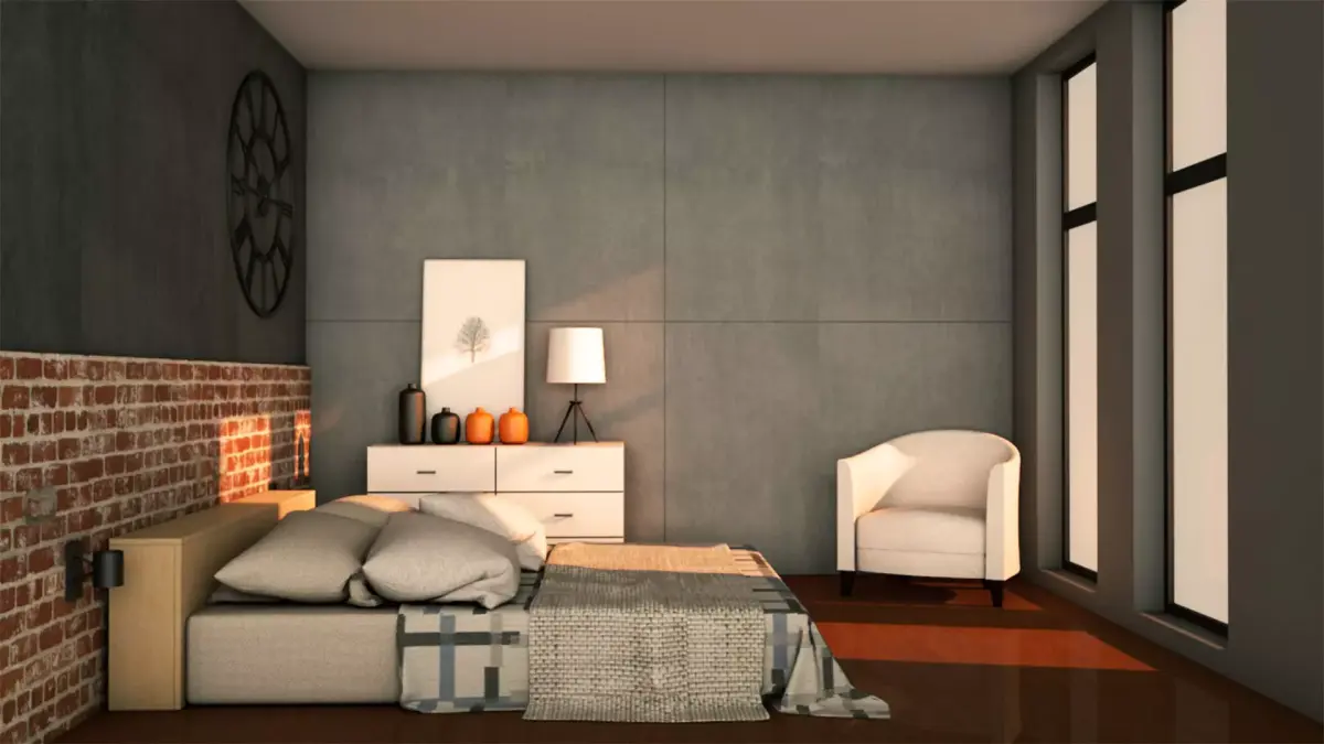 Industrial Minimalist Concept Room 3D model