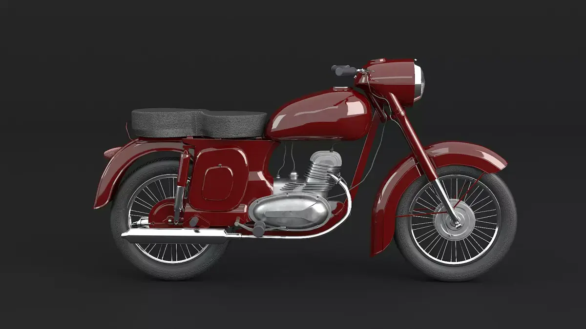 Classic Motorcycle 3D model