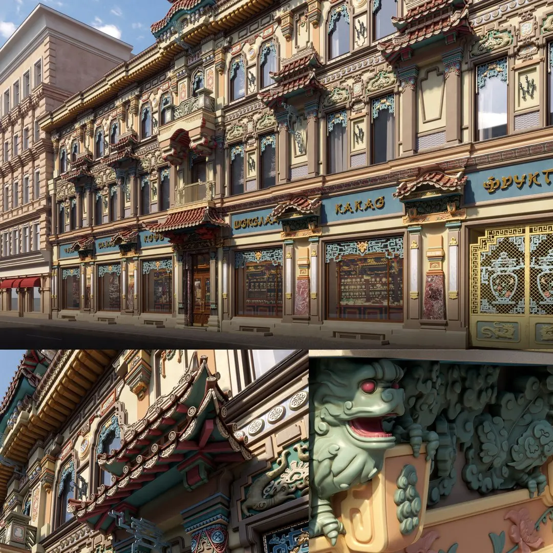Moscow street 3D model