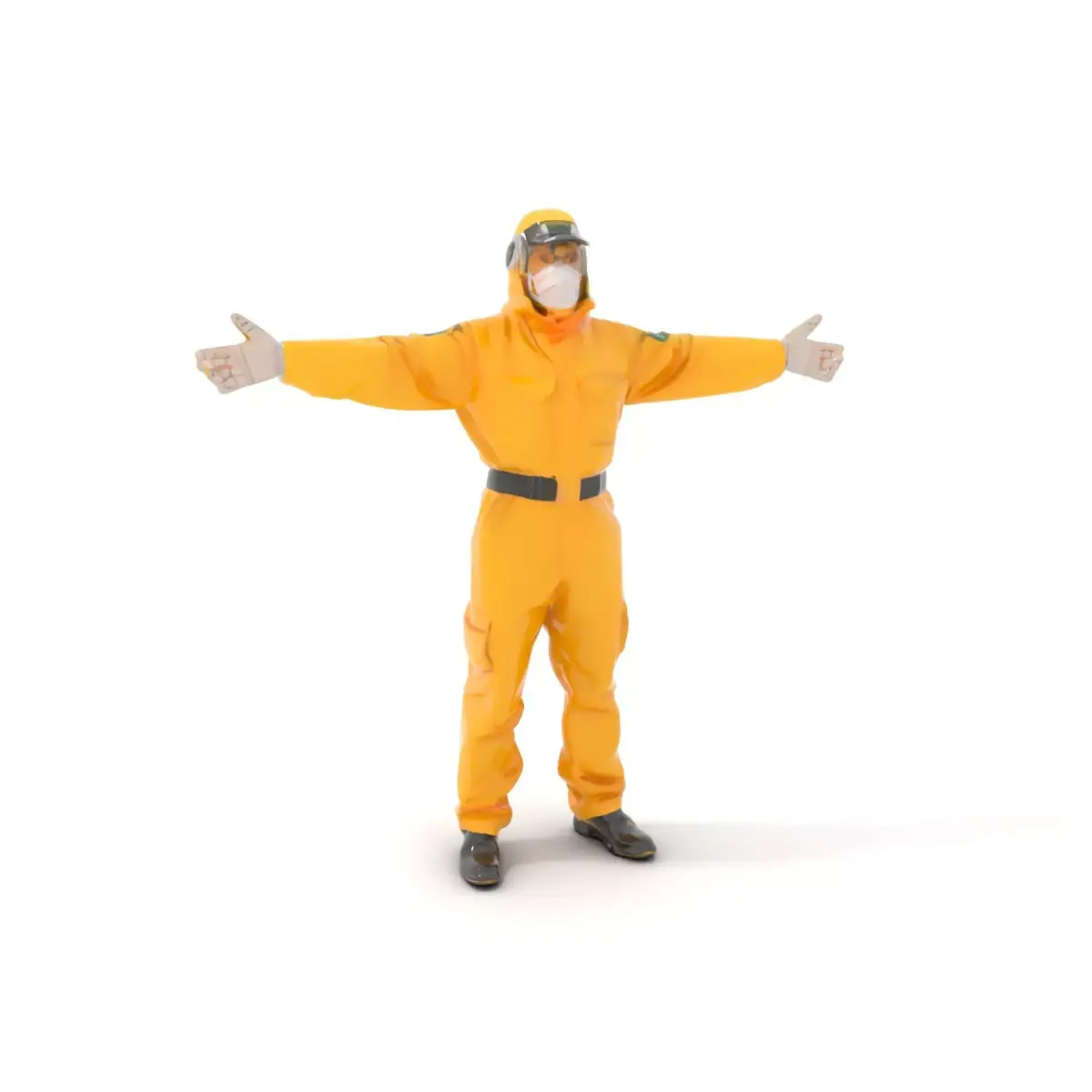 Yellow Hazmat Suit model pack Low-poly 3D model