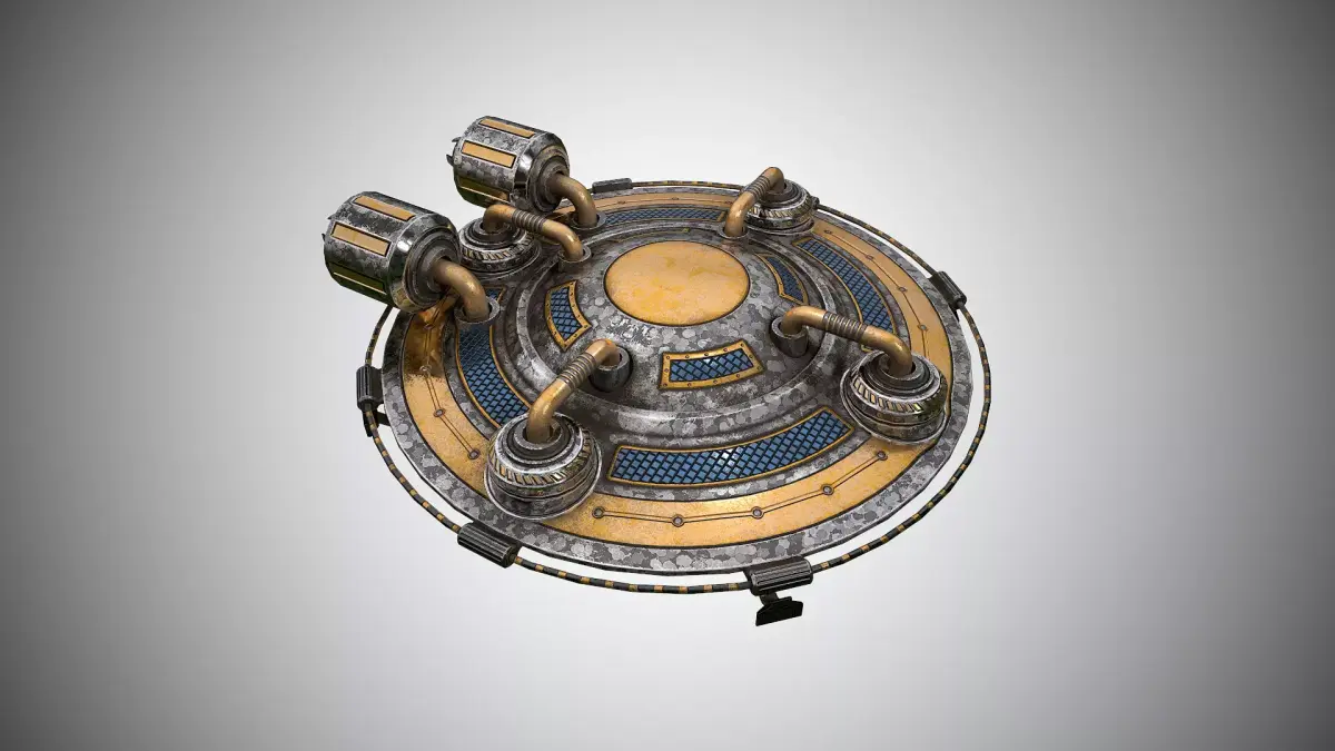 Spaceship Low-poly 3D model buy