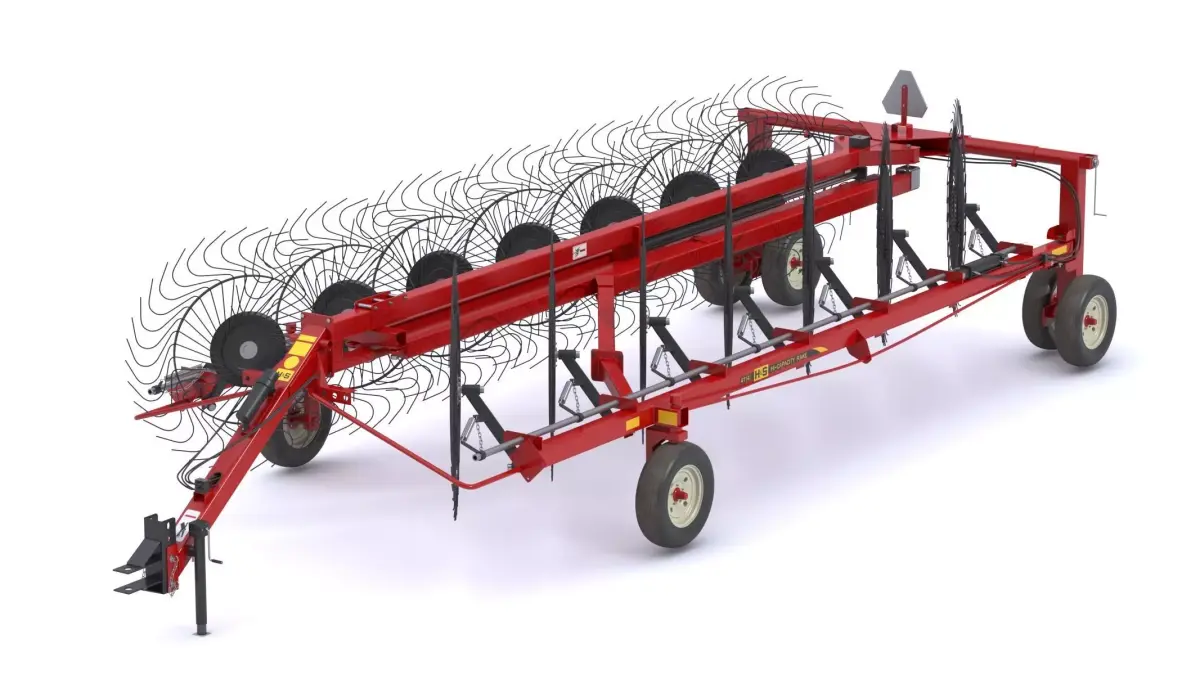 HC4114 14-Wheel Hi-Capacity Rake 3D model