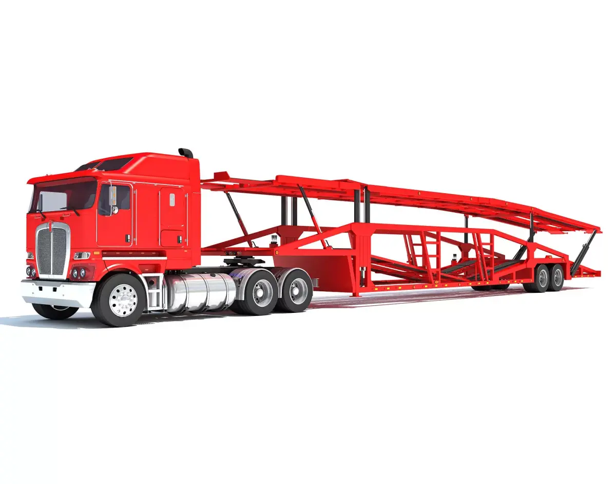 Car Carrier Semi Truck Trailer 3D model purchase