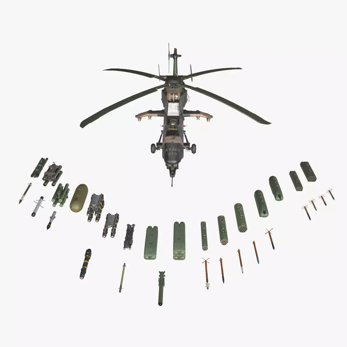  EC-665 Tiger ARH Australia Basic Animation Low-poly 3D model