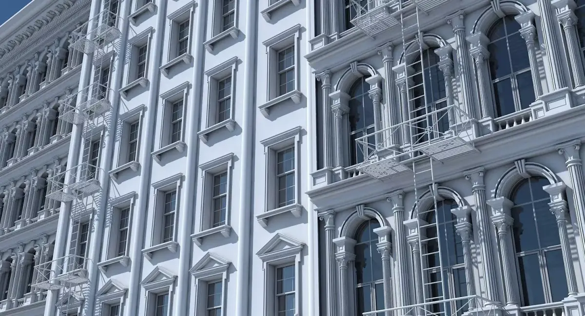 Commercial Building Facade 17 3D model