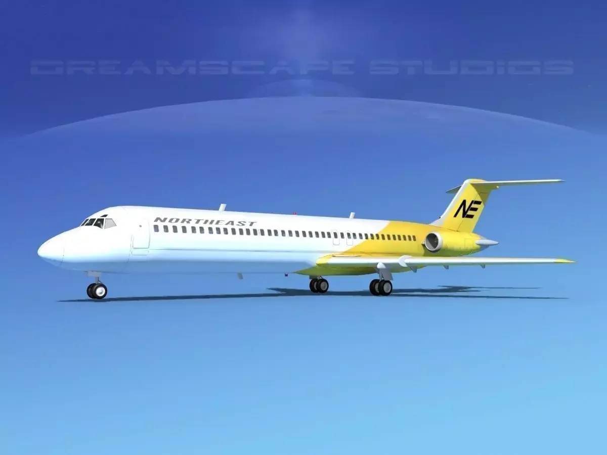 Douglas DC-9-40 Northeastern Airlines 3D model