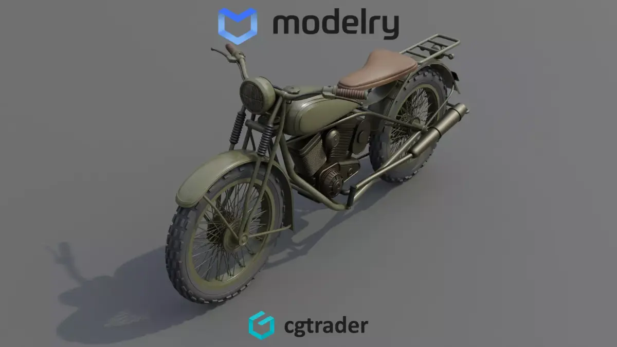 Trail Motorcycle 3D model