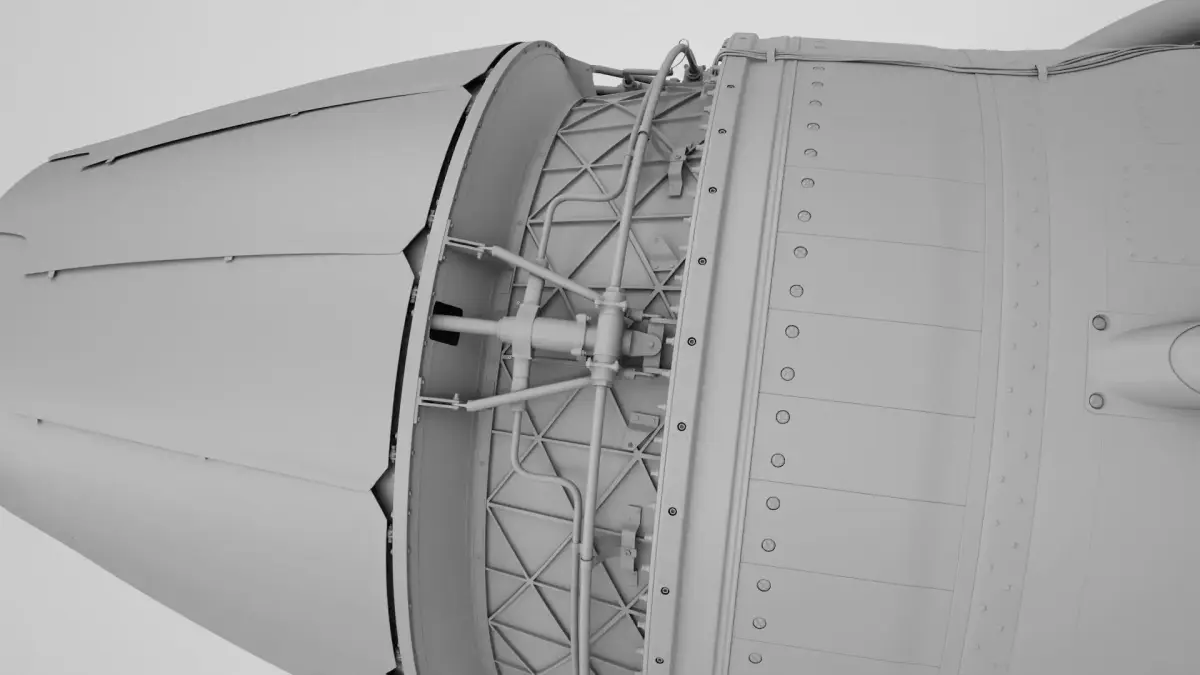 Jet engine 3D model 9