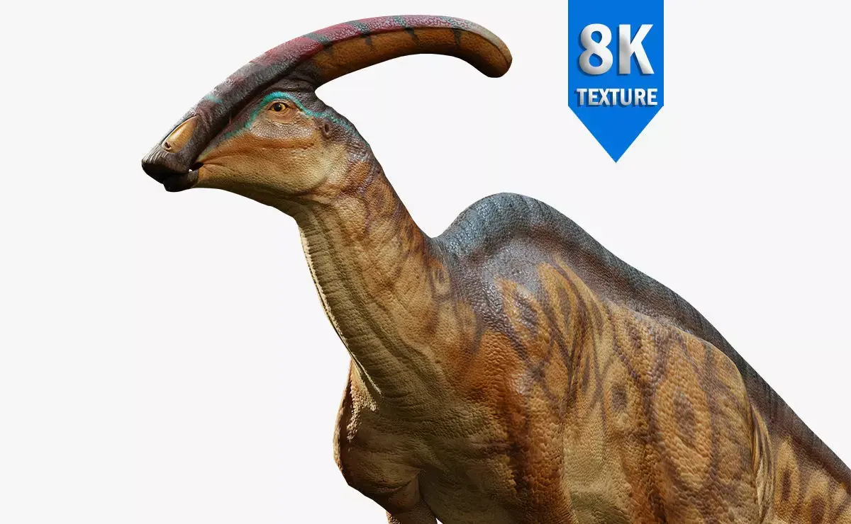 Parasaurolophus Low-poly RIG Low-poly 3D model