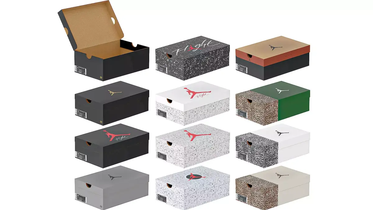 Jordan Boxes Collection PBR 3D Model Pack