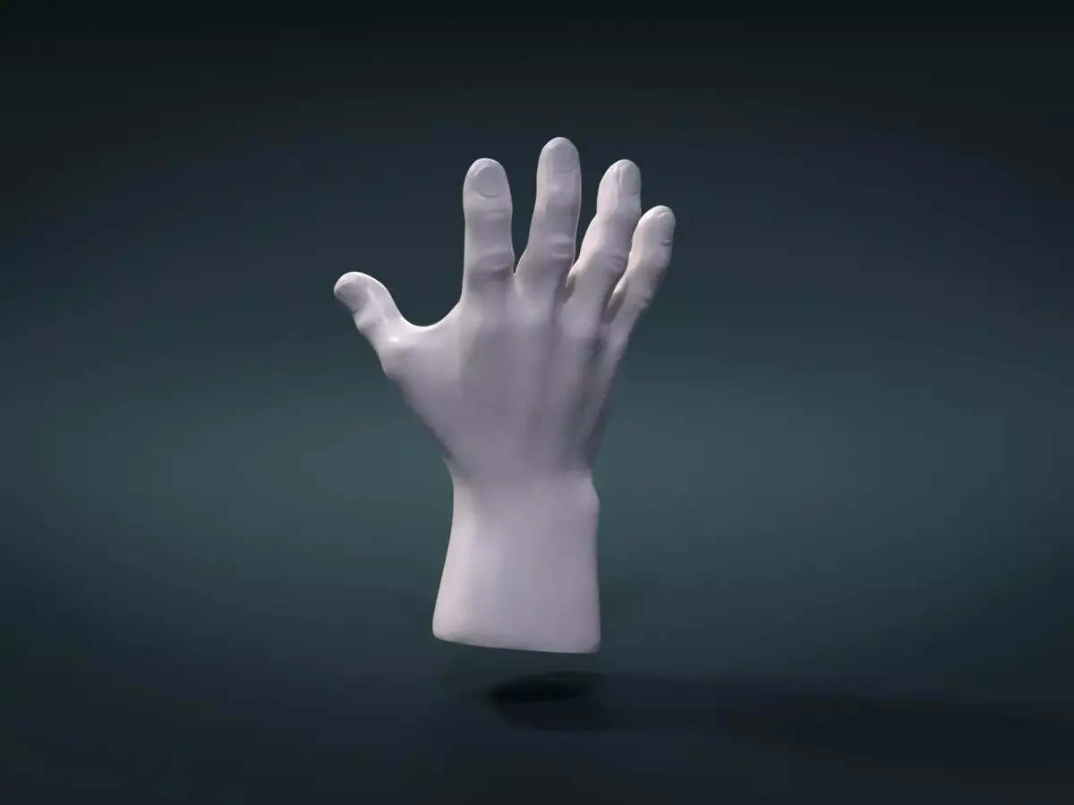 High Poly Hand 3D print model