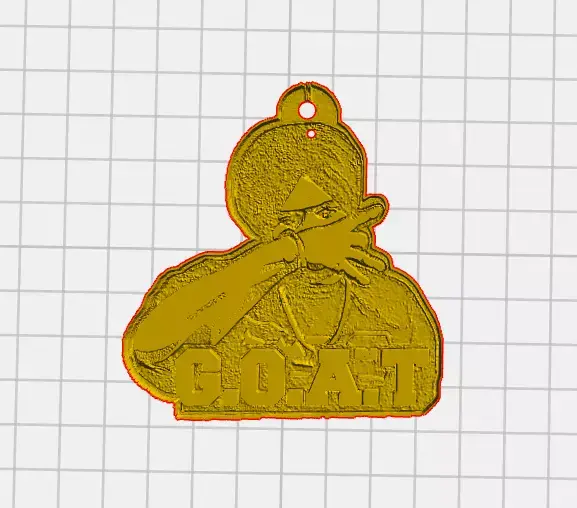 sidhu moose wala keyring 3d print model 3D print model