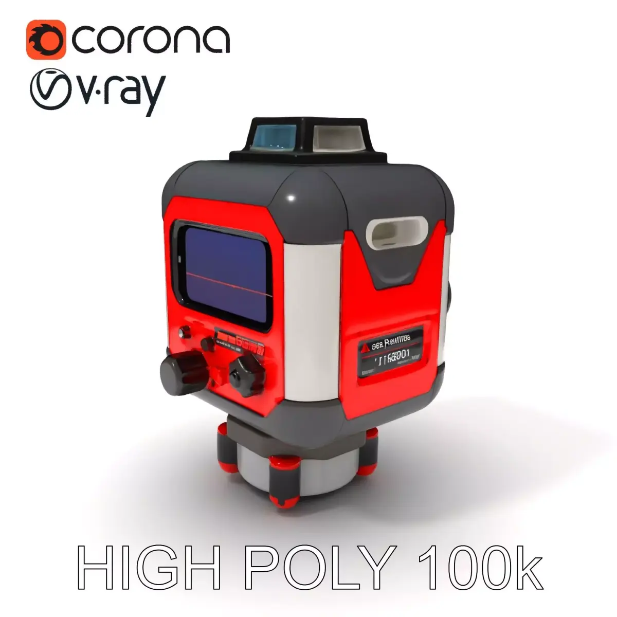 Precision Laser Level Model Pack for Construction and Design Low-poly 3D model