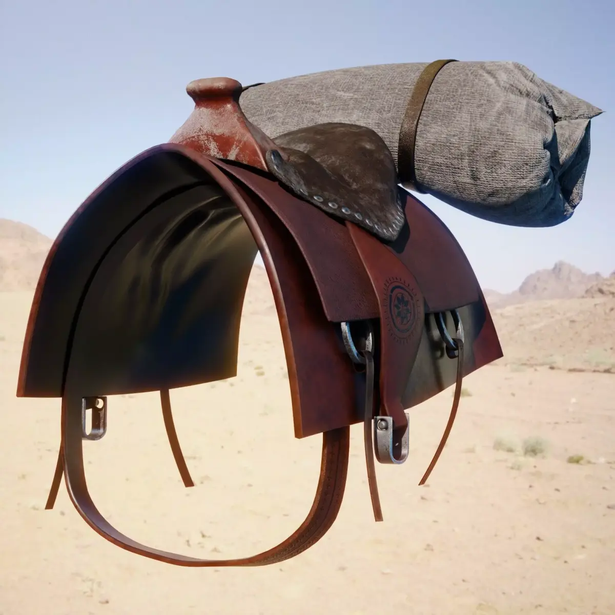 Horse Saddle  Low-poly 3D model